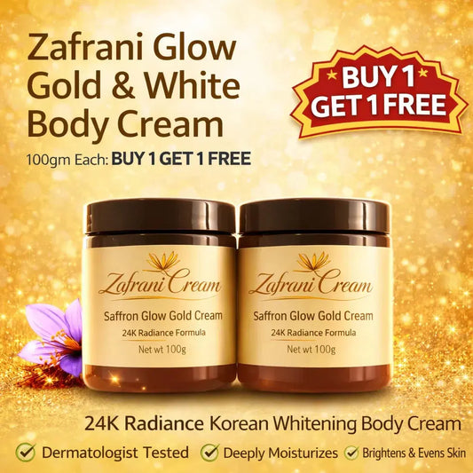 Zafrani Glow Gold & White Body Cream (Pack of 2)